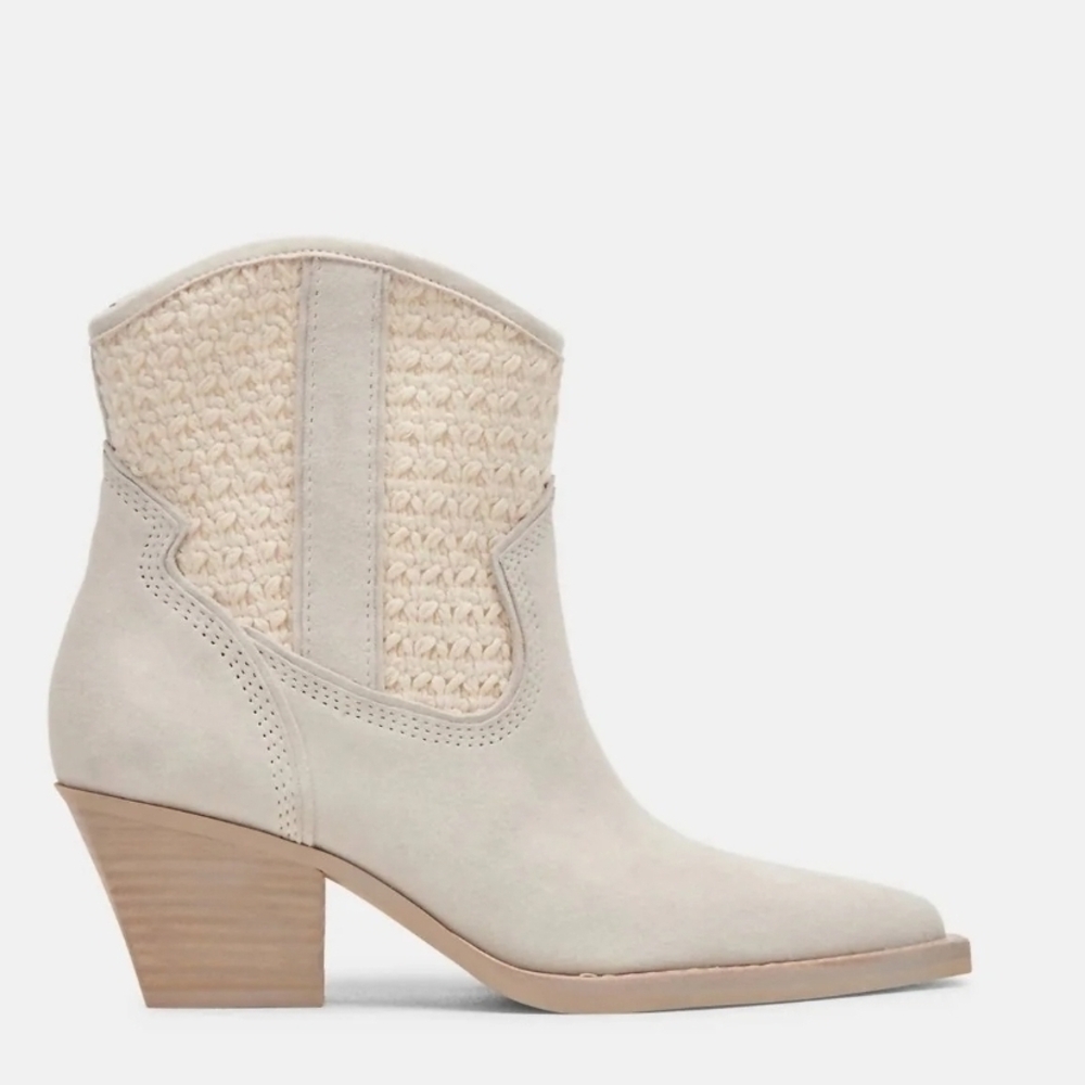 Dolce Vita Lacie Cream Western Ankle Boot